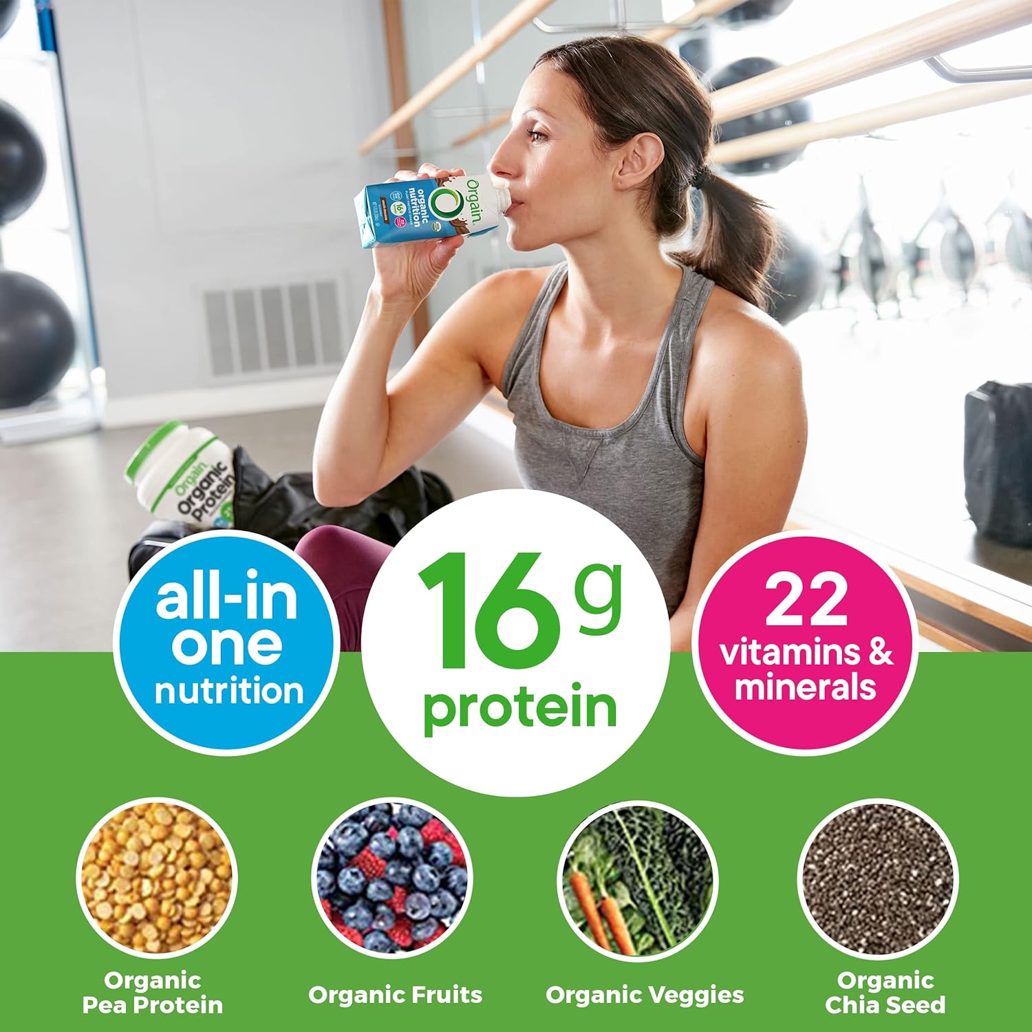 Orgain Organic Nutritional Vegan Protein Shake, Vanilla Bean - 16g Plant Based Protein, Meal Replacement, 21 Vitamins & Minerals, Gluten & Soy Free, 11 Fl Oz (Pack of 12) (Packaging May Vary) - Image 4